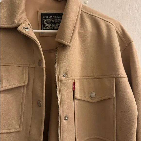 Levi's Tan/pink Suede Jacket - Picture 2 of 2